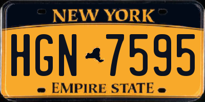 NY license plate HGN7595