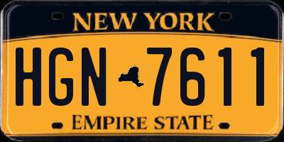 NY license plate HGN7611