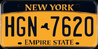 NY license plate HGN7620