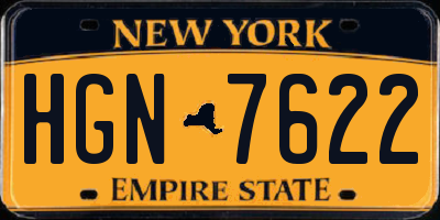 NY license plate HGN7622