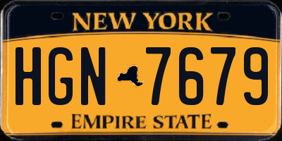 NY license plate HGN7679