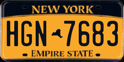 NY license plate HGN7683