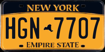 NY license plate HGN7707