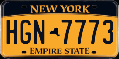 NY license plate HGN7773