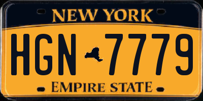 NY license plate HGN7779