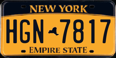 NY license plate HGN7817