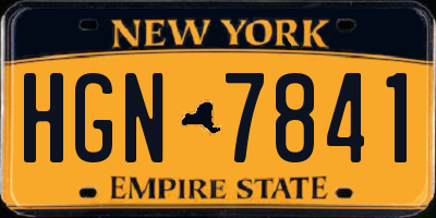 NY license plate HGN7841