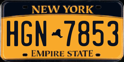 NY license plate HGN7853