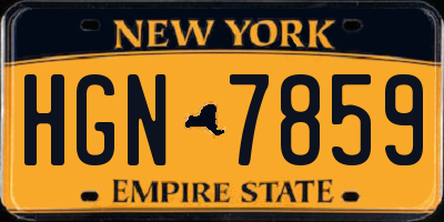 NY license plate HGN7859