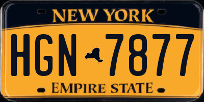 NY license plate HGN7877