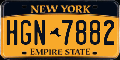 NY license plate HGN7882
