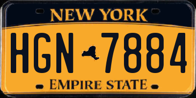 NY license plate HGN7884