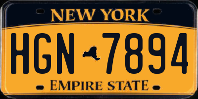 NY license plate HGN7894