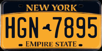 NY license plate HGN7895
