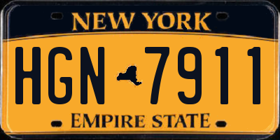 NY license plate HGN7911
