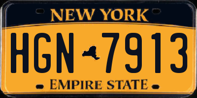 NY license plate HGN7913