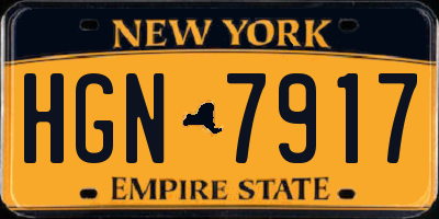 NY license plate HGN7917