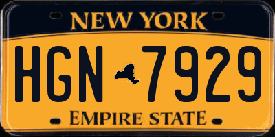 NY license plate HGN7929