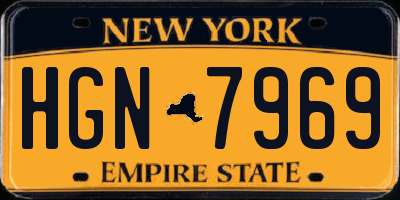 NY license plate HGN7969