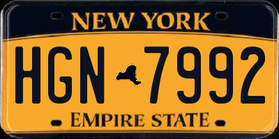 NY license plate HGN7992