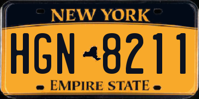 NY license plate HGN8211