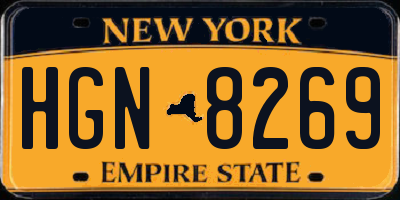 NY license plate HGN8269