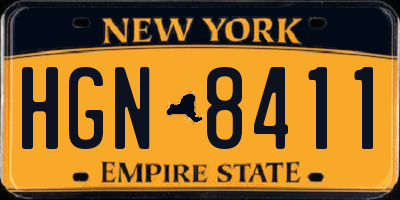 NY license plate HGN8411