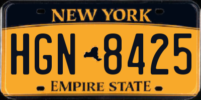 NY license plate HGN8425