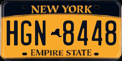 NY license plate HGN8448