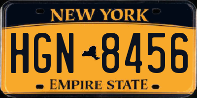 NY license plate HGN8456