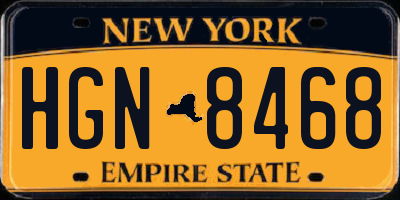 NY license plate HGN8468