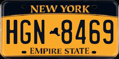 NY license plate HGN8469