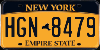 NY license plate HGN8479