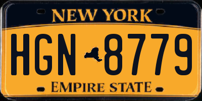 NY license plate HGN8779