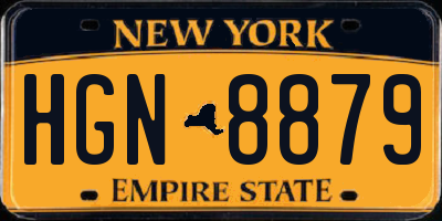NY license plate HGN8879