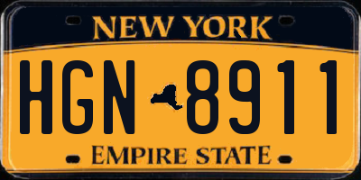 NY license plate HGN8911
