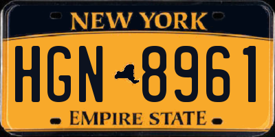 NY license plate HGN8961