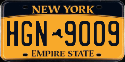 NY license plate HGN9009