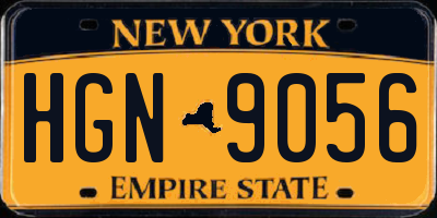 NY license plate HGN9056