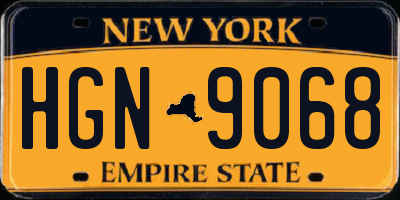 NY license plate HGN9068