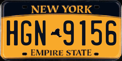 NY license plate HGN9156