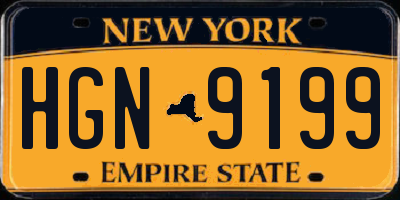 NY license plate HGN9199