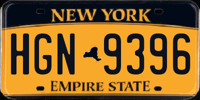 NY license plate HGN9396