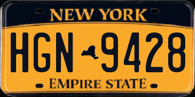 NY license plate HGN9428