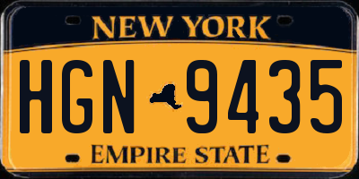 NY license plate HGN9435