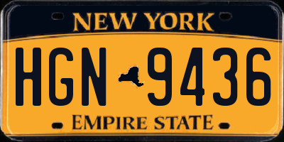 NY license plate HGN9436