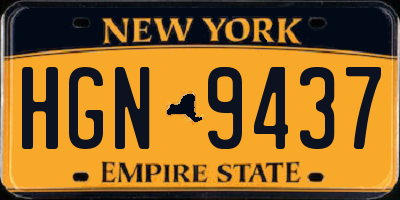 NY license plate HGN9437