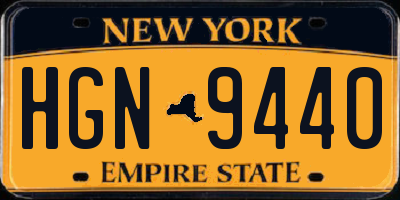 NY license plate HGN9440