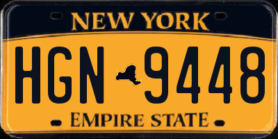 NY license plate HGN9448