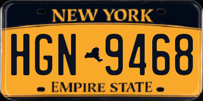 NY license plate HGN9468